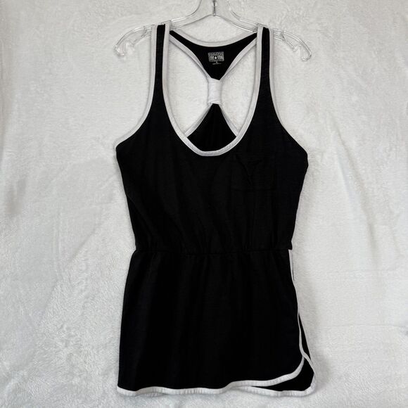 Converse One Star Black Athletic Mini Dress Black with White Trim Athleisure - Picture 1 of 14
